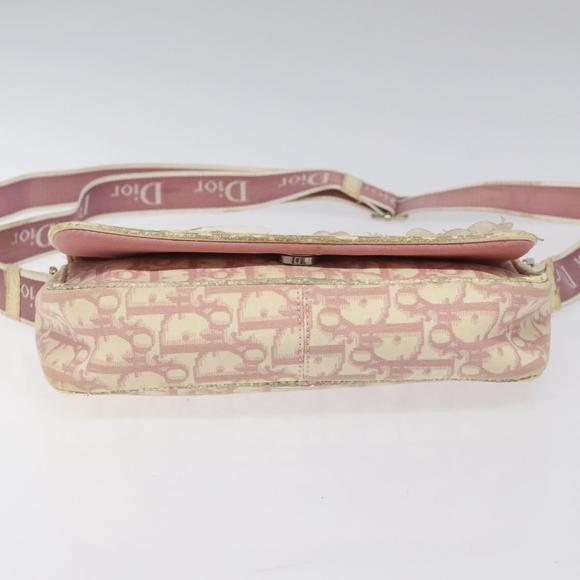 Christian Dior Trotter Canvas Shoulder Bag Silver Pink Auth yb749 - Picture 9 of 16
